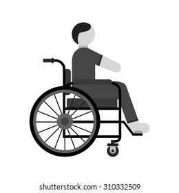 Disabled person, paralyze icon vector image. Can also be used for healthcare and medical. Suitable for mobile apps, web apps and print media.