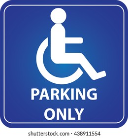 Disabled Parking Sign Stylish 3d Illustration Stock Vector (Royalty ...