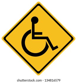 Disabled person sign