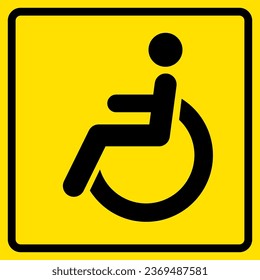 Disabled Person Sign, Car Sticker, For Print, Plot, Cut