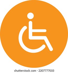 Disabled person sign logo png vector and icon illustration.