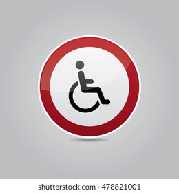 Disabled Person Sign Vector