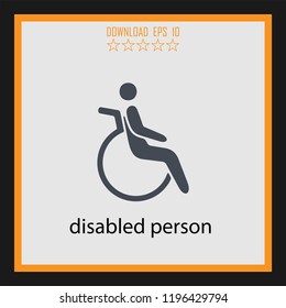 disabled person  vector icon