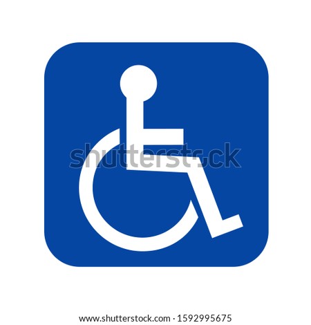 Disabled person vector icon isolated.Disabled Handicap Icon . Invalid symbol .Vector illustration