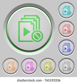 Disabled playlist color icons on sunk push buttons