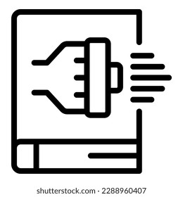 Disabled read icon outline vector. Child education. Classroom learn