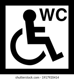 Disabled Sign board black and white