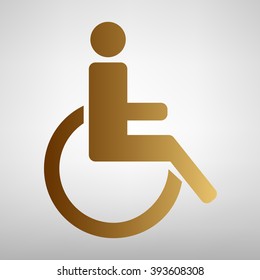 Disabled sign. Flat style icon