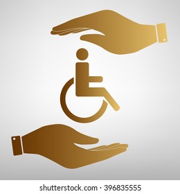 Disabled sign Golden Effect.