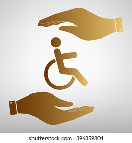Disabled sign Golden Effect.