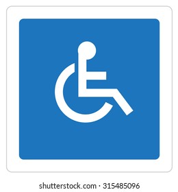 Disabled Sign, Handicap Symbol vector Illustration