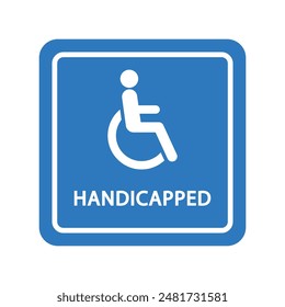 disabled sign handicapped vector illustration