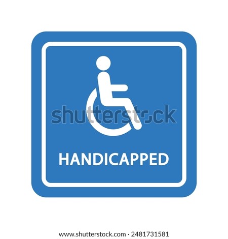 disabled sign handicapped vector illustration