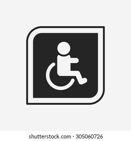 Disabled sign icon