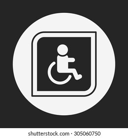 Disabled sign icon