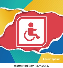 Disabled sign icon