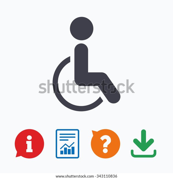 Стоковая Векторная Графика «Значок Отключен. Человек На Инвалидной.