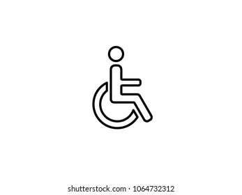 Disabled Sign Icon Vector