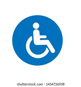 Disabled sign icon. Vector eps10