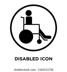 Disabled sign icon vector isolated on white background, Disabled sign transparent sign