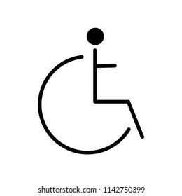 Disabled Sign icon vector icon. Simple element illustration. Disabled Sign symbol design. Can be used for web and mobile.