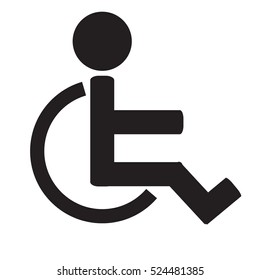 Disabled sign icon.Invalid icon.Human on wheelchair.