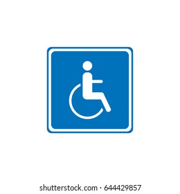 Disabled sign illustration. 