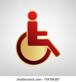 Disabled Sign Illustration Vector Red Icon Stock Vector (Royalty Free ...