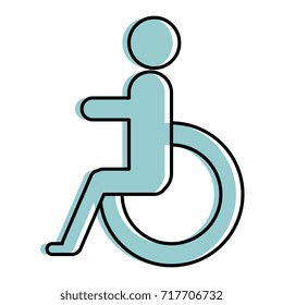 disabled sign isolated icon