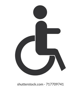 disabled sign isolated icon