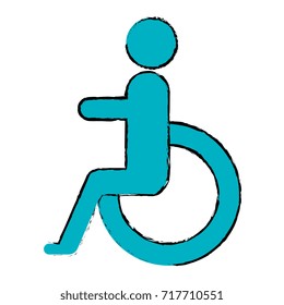 disabled sign isolated icon