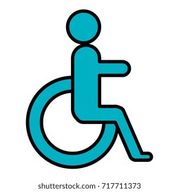disabled sign isolated icon