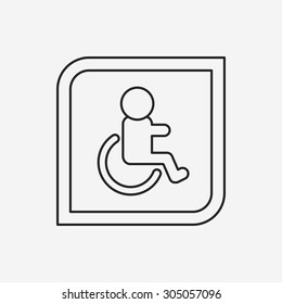 Disabled sign line icon