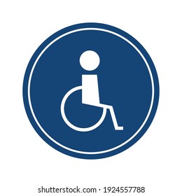 Disabled sign. Disabled logo design.