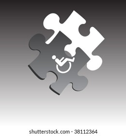 disabled sign on puzzle