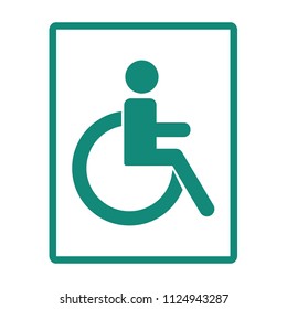 Disabled sign on white background,vector illustration.
