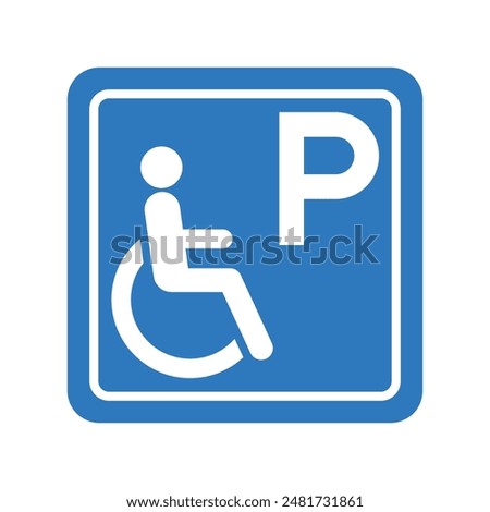 disabled sign parking vector illustration