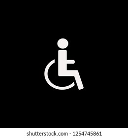 disabled sign vector icon. flat disabled sign design. disabled sign illustration for graphic 