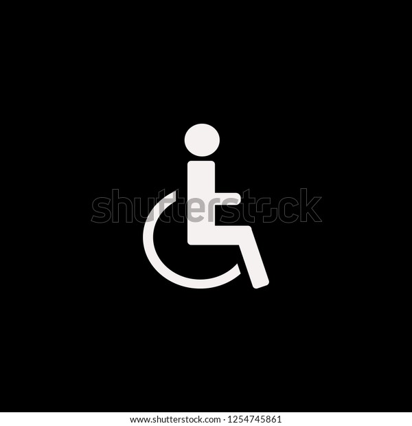 disabled sign vector icon. flat\
disabled sign design. disabled sign illustration for graphic\
