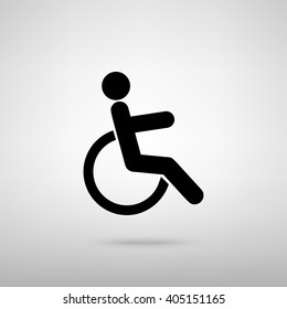 Disabled sign. Vector illustration