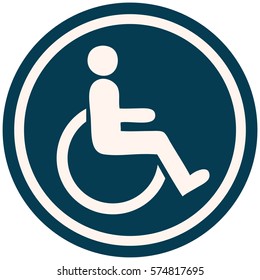 Disabled Sign Vector Illustration. 
