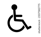 Disabled Sign. Disabled Wheelchair Symbol. Wheelchair Icon. Vector Illustration. 