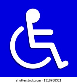 disabled signs square blue colors frame background, sign boards for disability slope path ladder way sign badge for disabled, disabled symbol signs on blue boards template (vector)