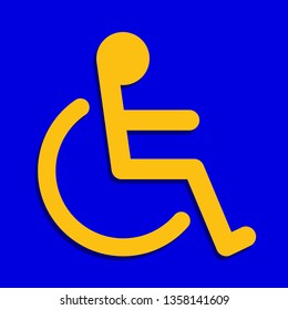 disabled signs square blue colors frame background, sign boards for disability slope path ladder way sign badge for disabled, disabled symbol signs on blue boards template