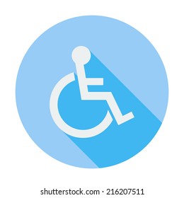 Disabled. Single flat color icon. Vector illustration.