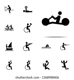 disabled sport cycling icon. People in sport with disabilities icons. Universal set for web and mobile