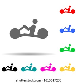 Disabled sport cycling sign multi color style icon. Simple glyph, flat vector of sport competition icons for ui and ux, website or mobile application