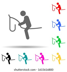 Disabled sport horse sign multi color style icon. Simple glyph, flat vector of sport competition icons for ui and ux, website or mobile application