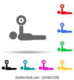 Disabled sport powerlifting sign multi color style icon. Simple glyph, flat vector of sport competition icons for ui and ux, website or mobile application