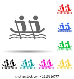 Disabled sport rowing sign multi color style icon. Simple glyph, flat vector of sport competition icons for ui and ux, website or mobile application